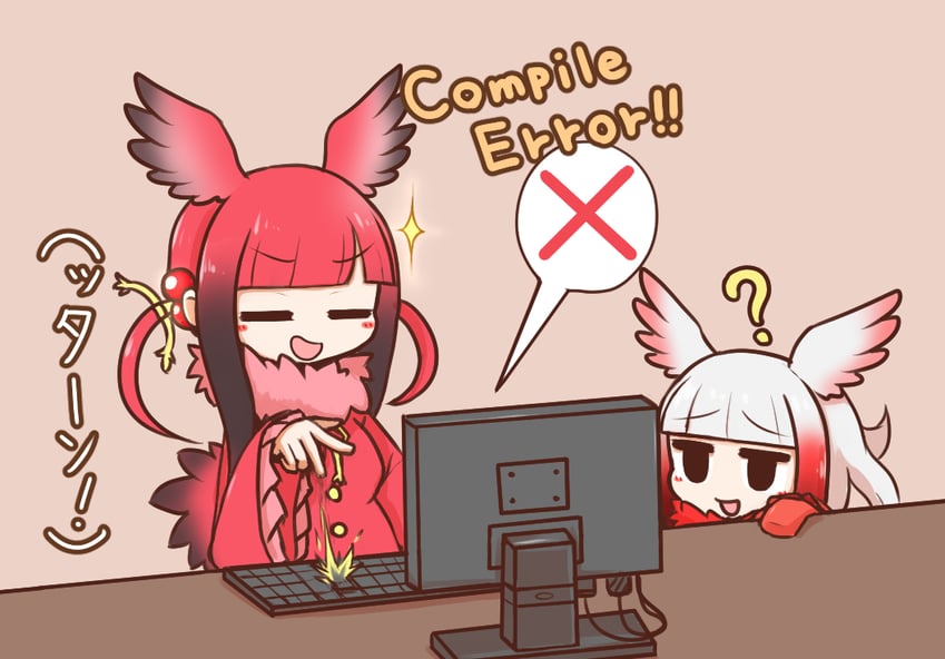 japanese crested ibis and scarlet ibis (kemono friends) drawn by aticotta
