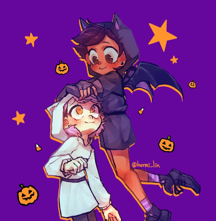 luz noceda and amity blight (the owl house) drawn by hermi