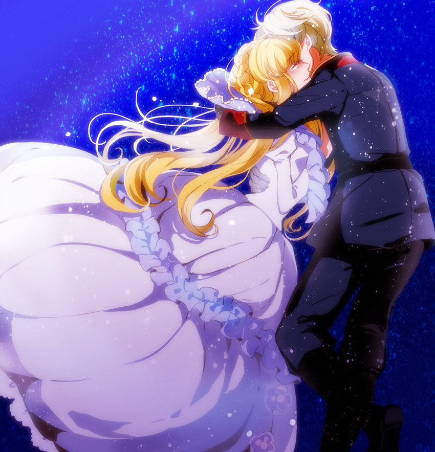 slaine troyard and asseylum vers allusia (aldnoah.zero) drawn by hara_hikaru