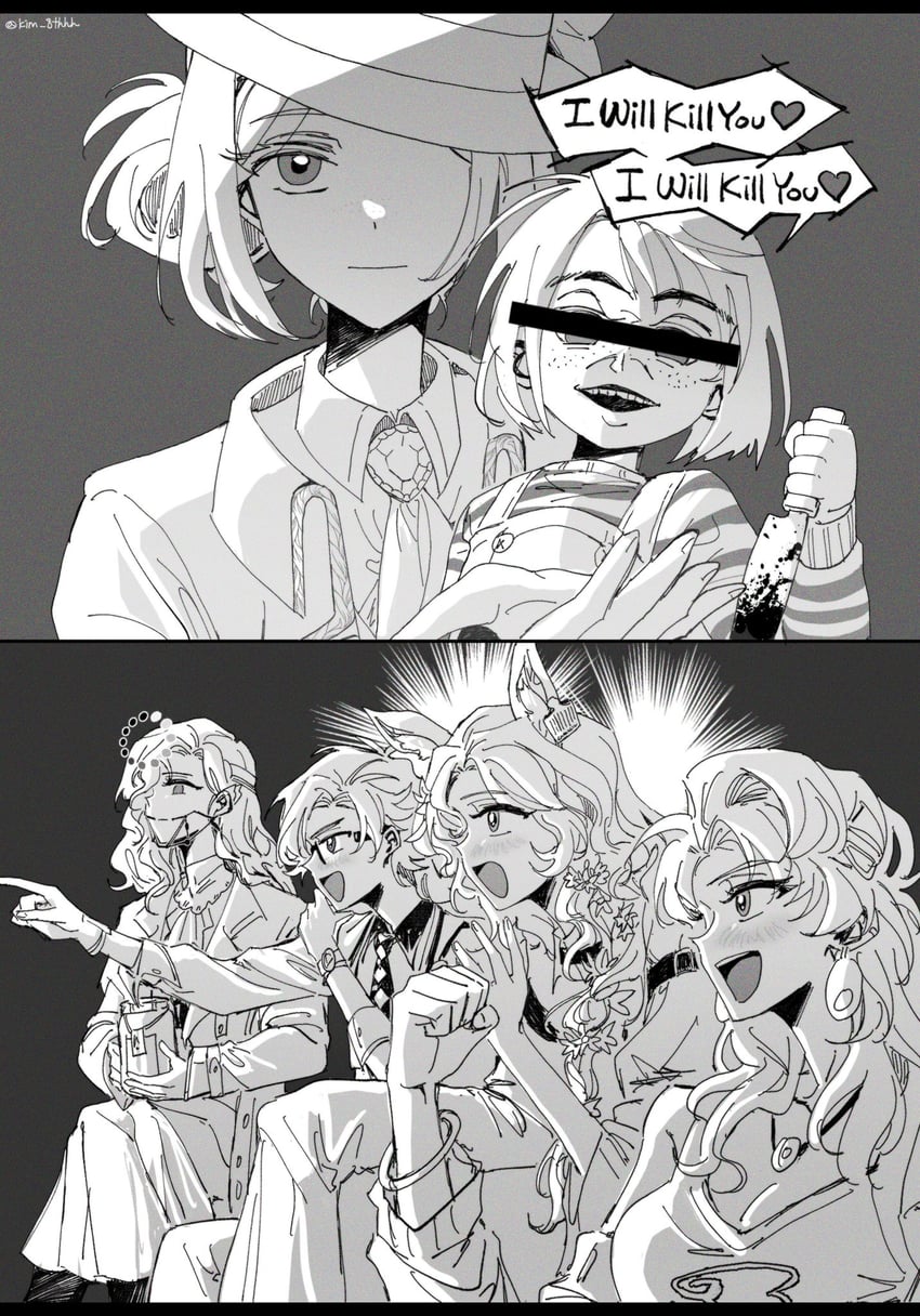 vertin, tooth fairy, jessica, blonney, horropedia, and 1 more (reverse:1999 and 1 more) drawn by kim_8thhh
