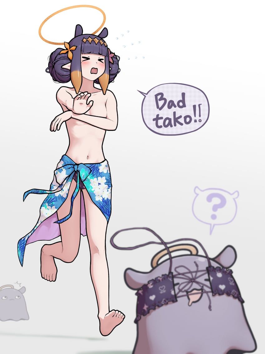 ninomae ina'nis and takodachi (hololive and 1 more) drawn by sanwanton