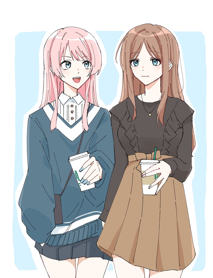 chihaya anon and nagasaki soyo (bang dream! and 1 more) drawn by zangemiya