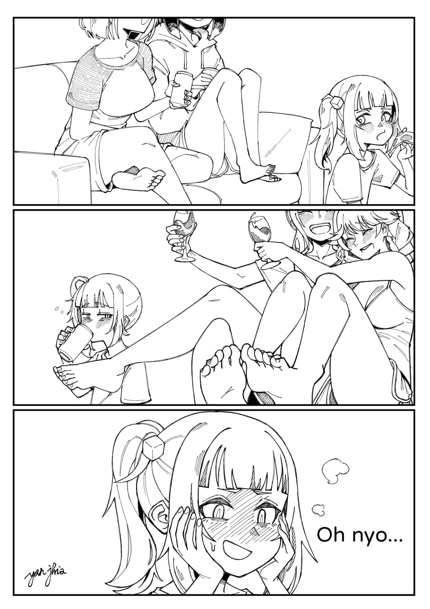 gawr gura, mori calliope, ninomae ina'nis, takanashi kiara, and watson amelia (hololive and 1 more) drawn by yan_jhia