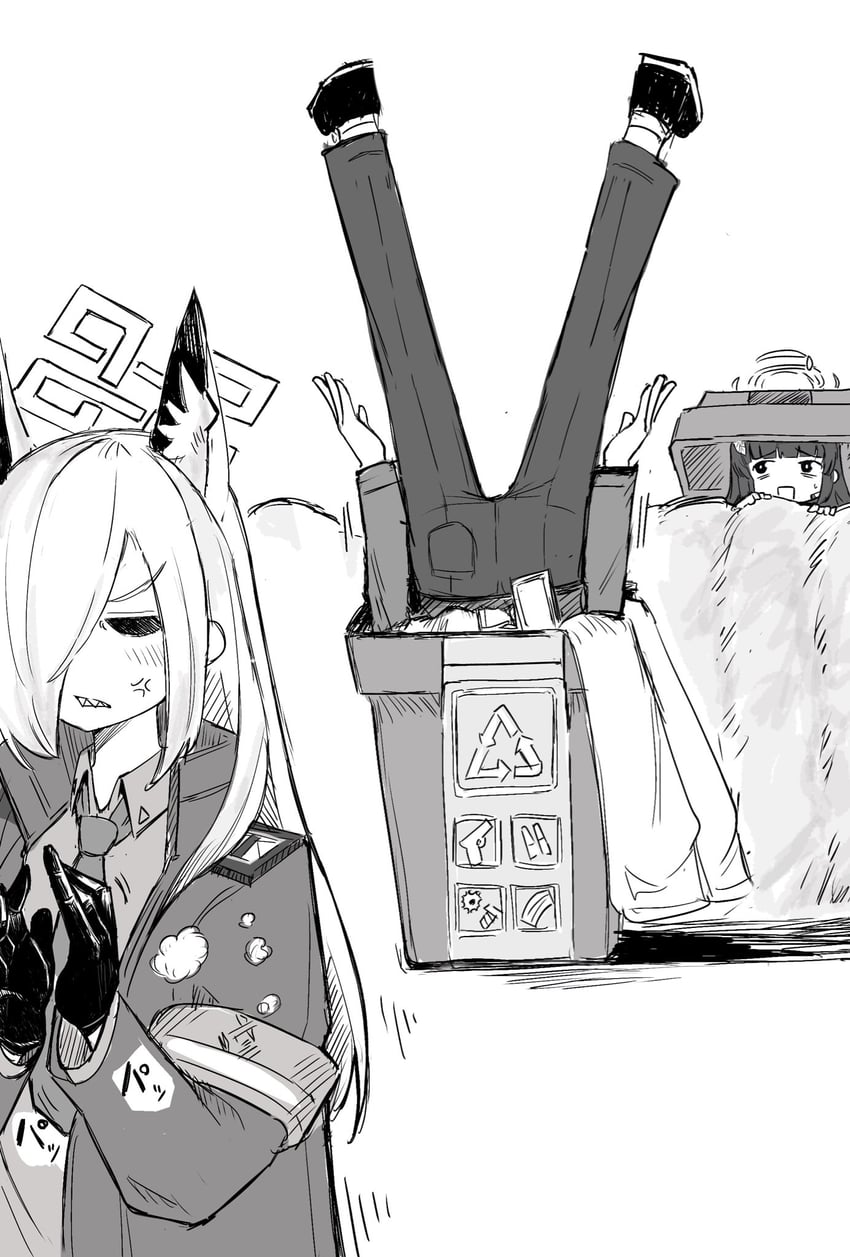 sensei, kanna, and miyu (blue archive) drawn by chadzuke_meshi