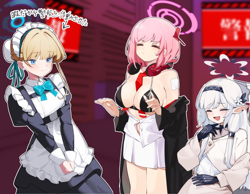 toki, himari, and eimi (blue archive) drawn by hijo_(nakare2845)