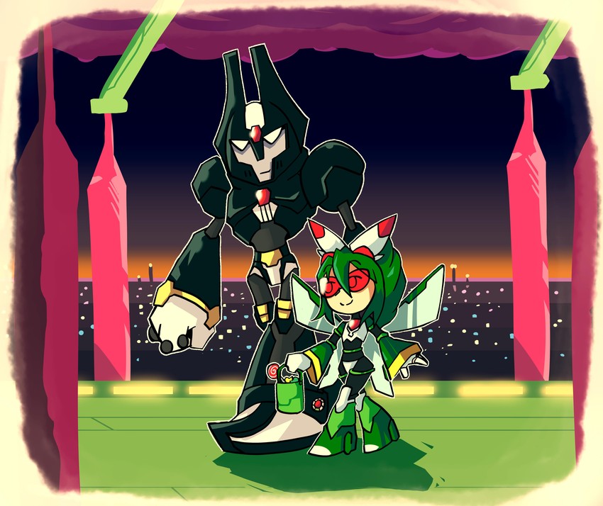 high max and commander yammark (mega man and 2 more) drawn by setz