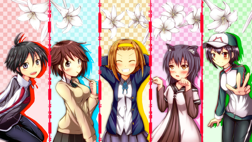 tainaka ritsu, kikuchi makoto, funami yui, and sakurai rihoko (original and 4 more) drawn by asakura-siki
