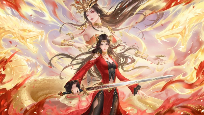 cai lin (doupo cangqiong) drawn by ye_dian_pikaqiu