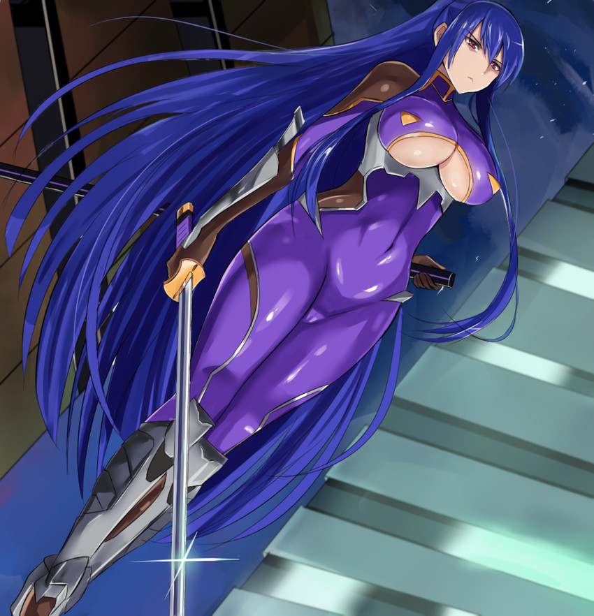 akiyama rinko (taimanin and 1 more) drawn by takara_joney