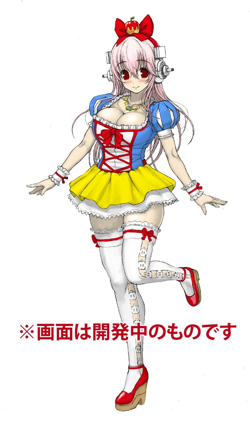 super sonico and snow white (nitroplus and 1 more) drawn by tsuji_santa
