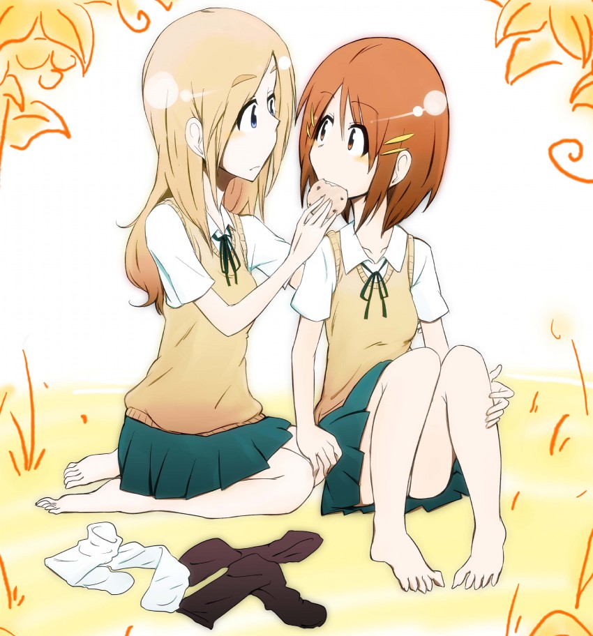 hirasawa yui and kotobuki tsumugi (k-on!) drawn by fujiaki_subaru