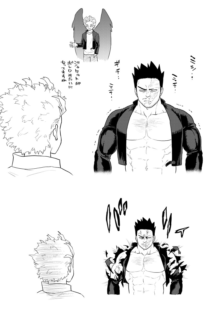 endeavor and hawks (boku no hero academia) drawn by p_(pppppppppq)