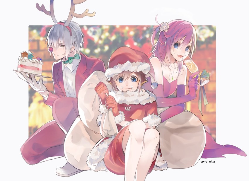 sora, kairi, and riku (kingdom hearts) drawn by mikanaikaru