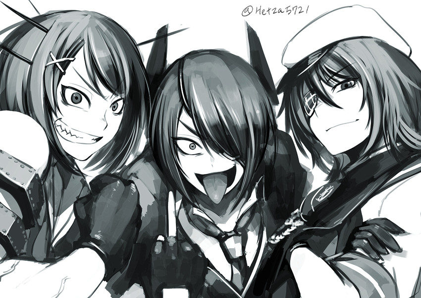 tenryuu, kiso, maya, and kiso kai ni (kantai collection) drawn by hetza_(hellshock)