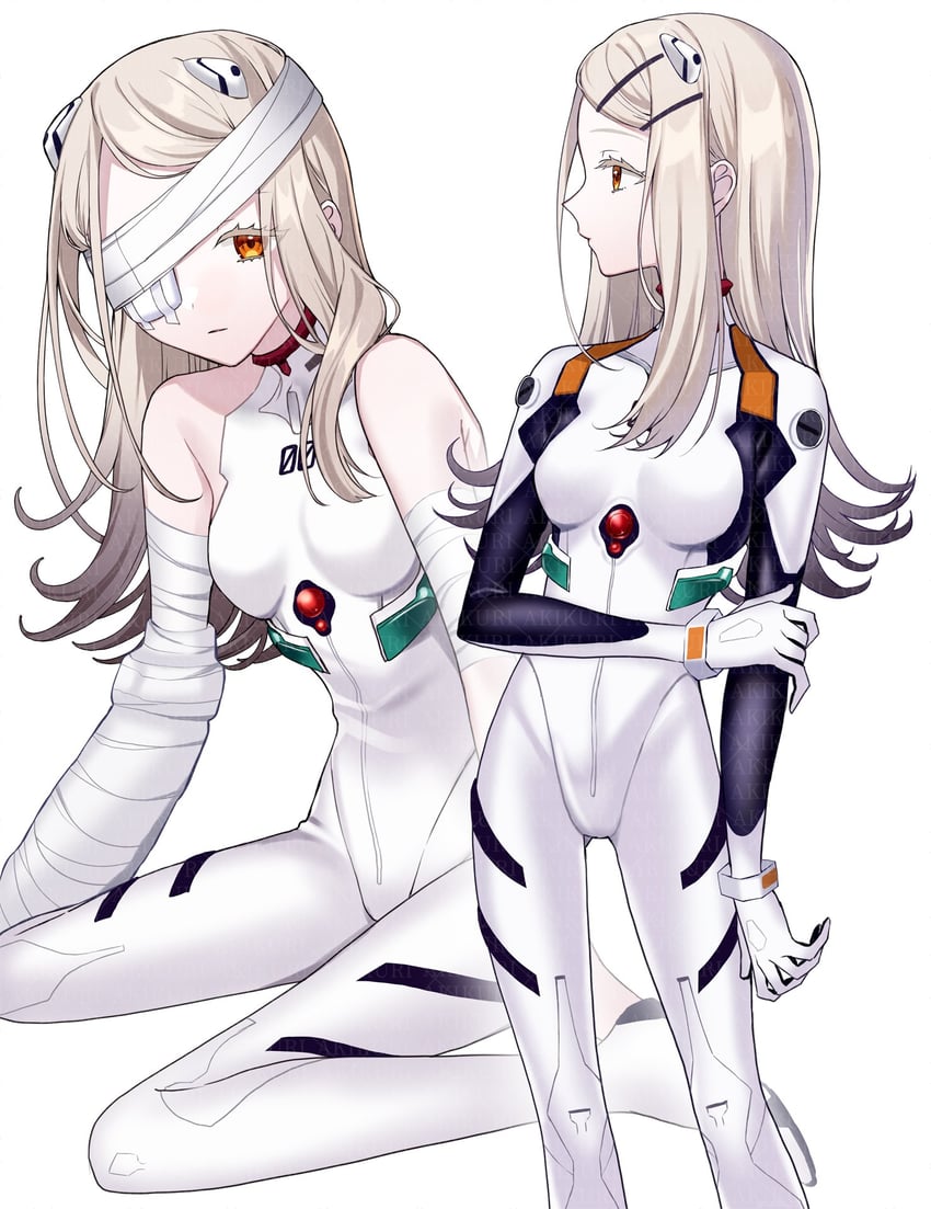 ayanami rei and shinosawa hiro (idolmaster and 4 more) drawn by akikuriii