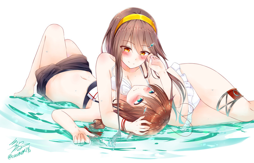shigure, shigure kai ni, haruna kai ni, and haruna (kantai collection) drawn by namikawa_kuroha