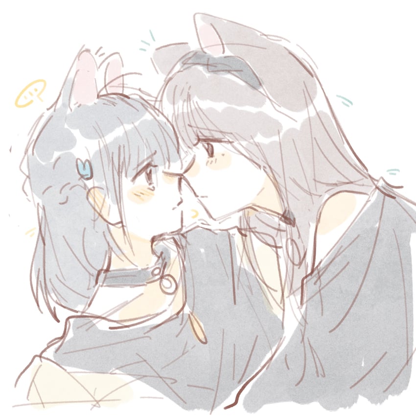 hanamiya nina and nirei nozomi (love live! and 2 more) drawn by woodonly