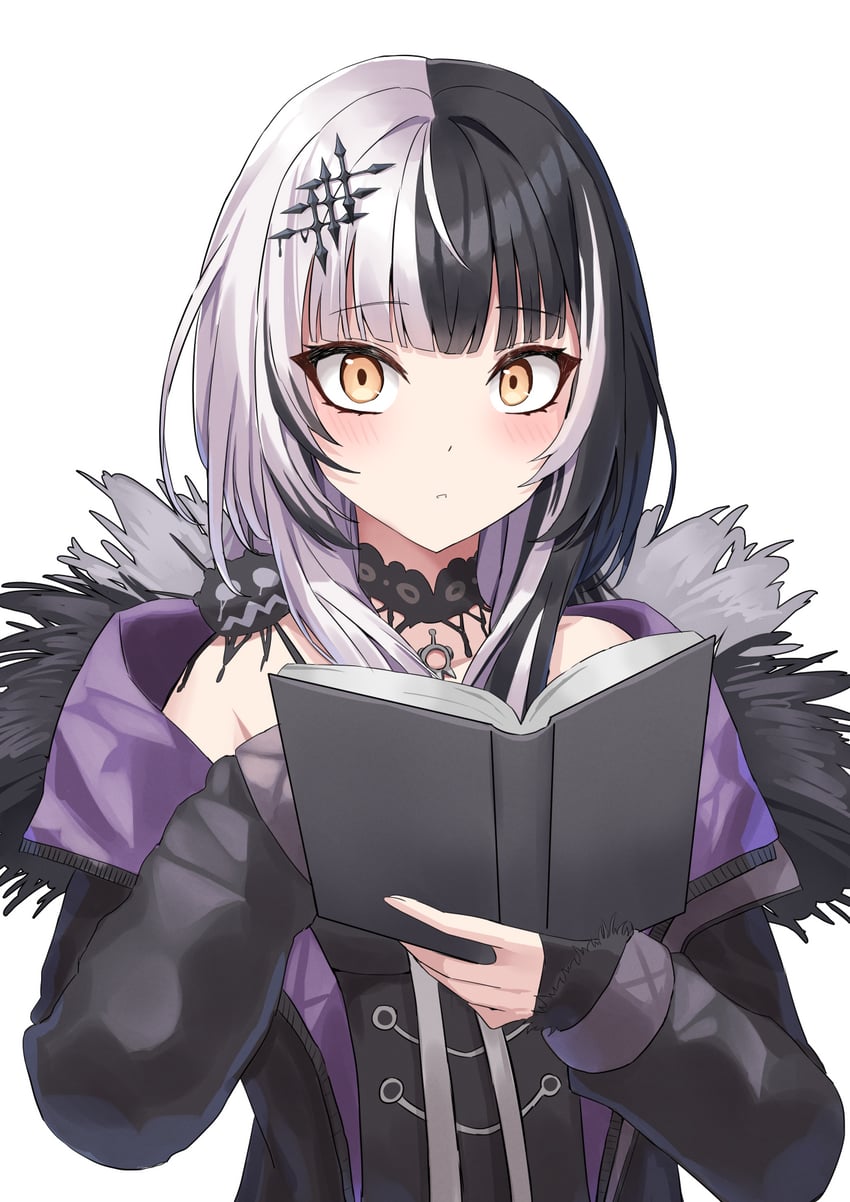 shiori novella and yorick (hololive and 1 more) drawn by vakuuberi