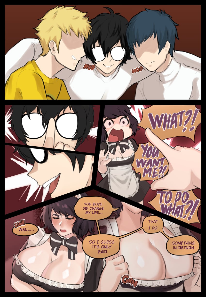 amamiya ren, kawakami sadayo, sakamoto ryuuji, and mishima yuuki (persona and 1 more) drawn by sieroo