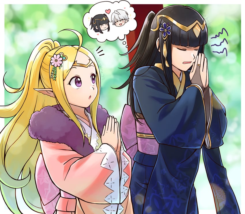 male robin, tharja, and nowi (fire emblem and 1 more) drawn by betabetamaru