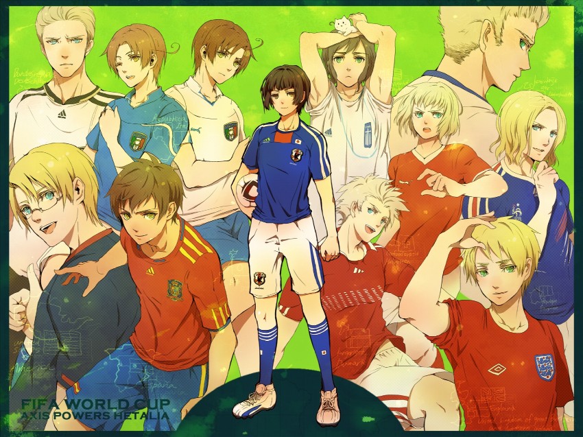 america, united kingdom, france, northern italy, germany, and 6 more (axis powers hetalia and 2 more) drawn by senano-yu