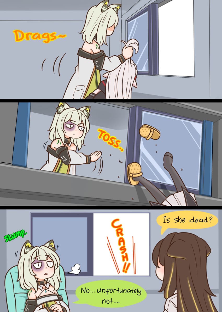 kal'tsit, warfarin, and folinic (arknights) drawn by guin_guin
