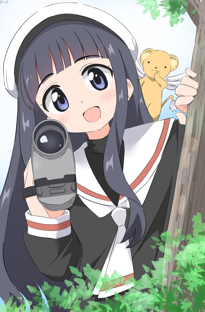 kero and daidouji tomoyo (cardcaptor sakura) drawn by cynical_(llcbluckg_c004)