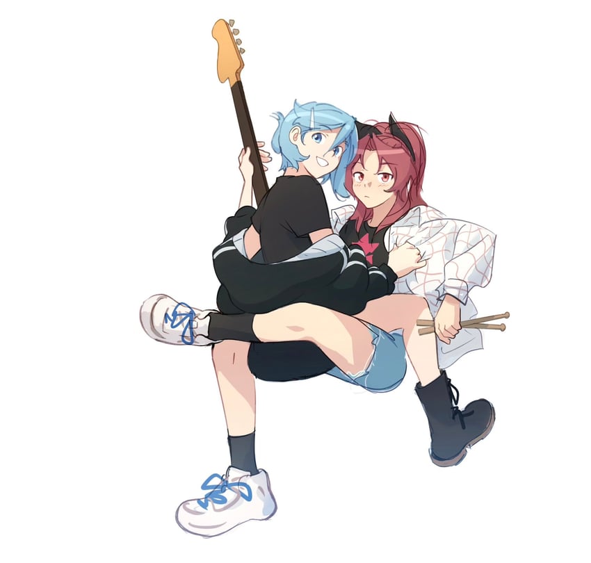 miki sayaka and sakura kyoko (mahou shoujo madoka magica) drawn by fyf_831