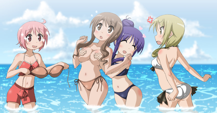 ichii yui, hinata yukari, nonohara yuzuko, and matsumoto yoriko (yuyushiki) drawn by vzmk2