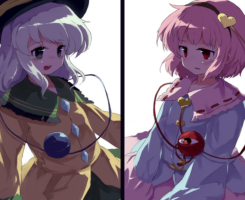 komeiji koishi and komeiji satori (touhou) drawn by mika_(moc828)