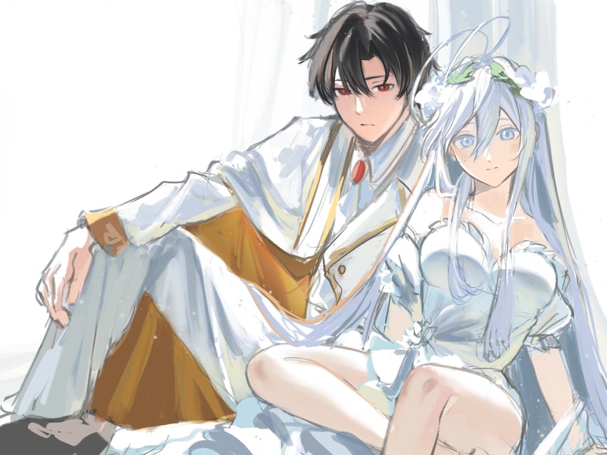 vladilena millize and shinei nouzen (86 -eightysix-) drawn by qian_chen