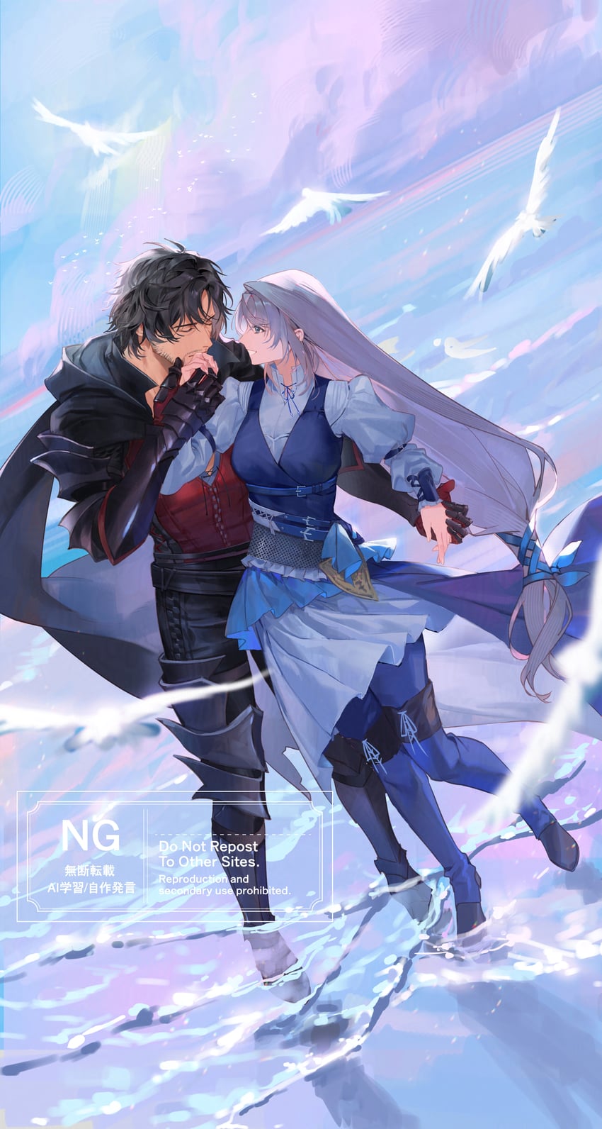 clive rosfield and jill warrick (final fantasy and 1 more) drawn by tk_(tksnim)