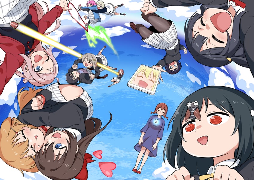 yuki setsuna, uehara ayumu, takasaki yu, osaka shizuku, tennoji rina, and 8 more (love live! and 1 more) drawn by koaraya