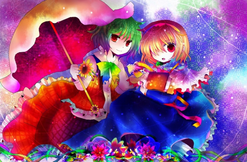 alice margatroid and kazami yuuka (touhou) drawn by kazu_(muchuukai)