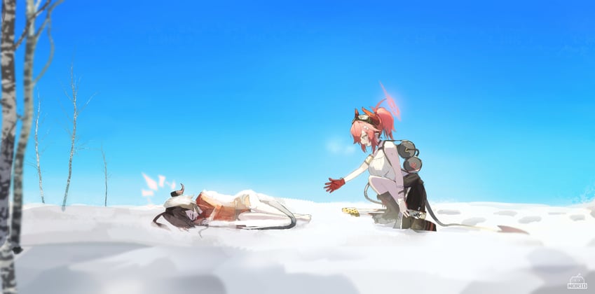 kasumi and megu (blue archive) drawn by norio_(norio386)