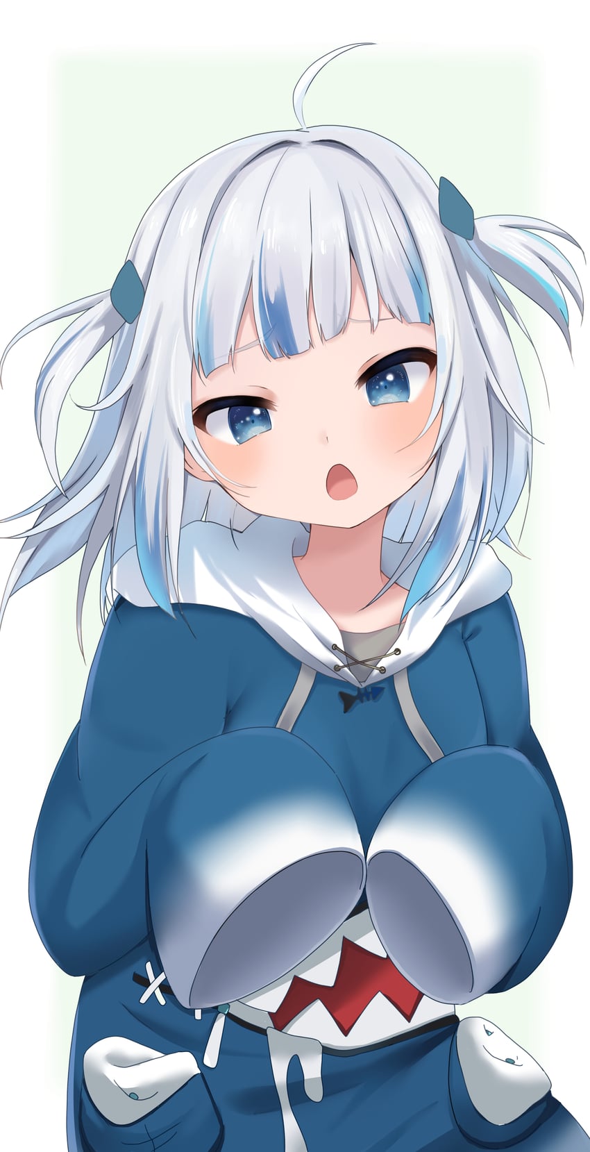 gawr gura (hololive and 1 more) drawn by shuka_(imagesyurrrr)