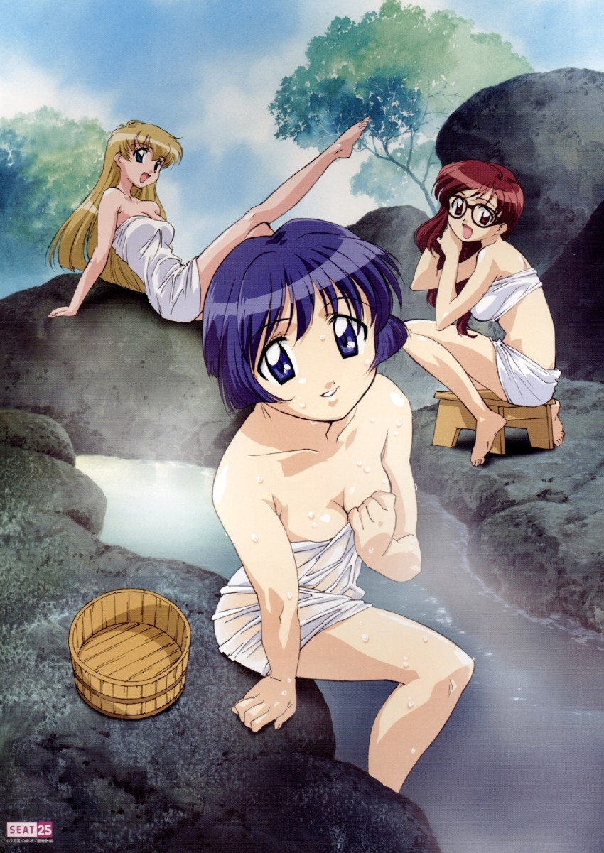 sakuraba aoi, tina foster, and minazuki taeko (ai yori aoshi) drawn by hasegawa_shin'ya