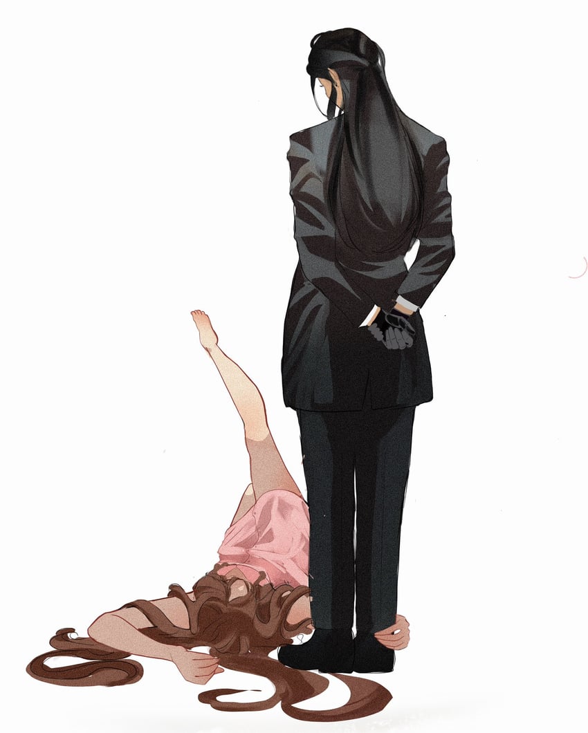 aerith gainsborough and tseng (final fantasy and 1 more) drawn by banditsecrets