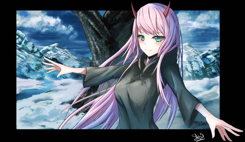 zero two (darling in the franxx) drawn by sato_art
