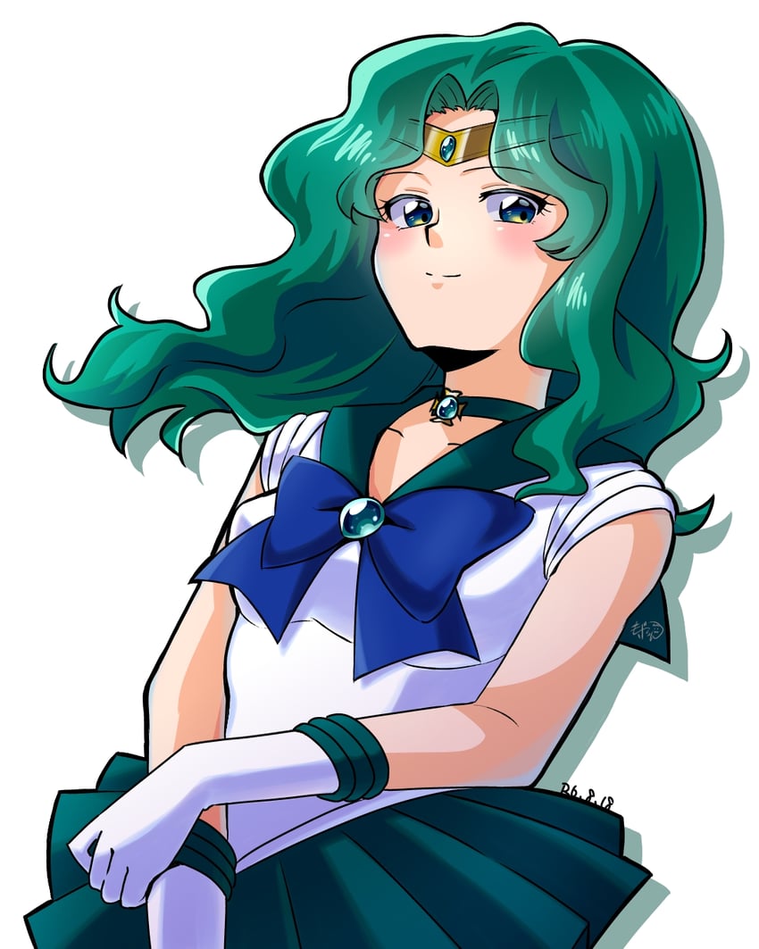 kaiou michiru and sailor neptune (bishoujo senshi sailor moon) drawn by mogeron_03