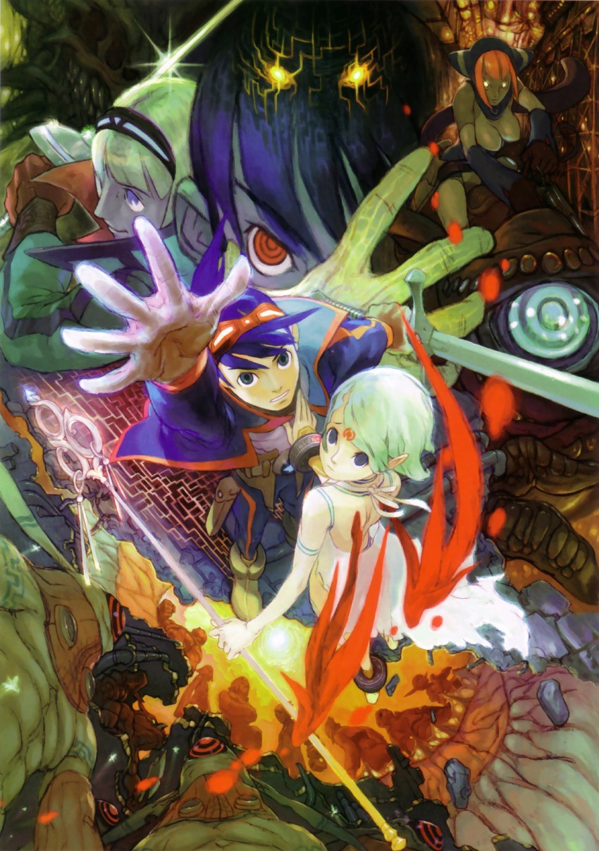 nina, lin, ryu, and bosch 1/64 (breath of fire and 1 more) drawn by yoshikawa_tatsuya