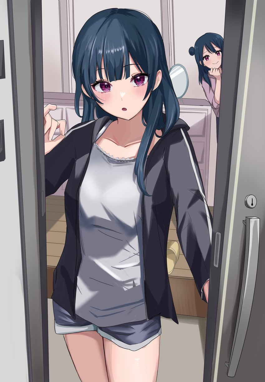 tsushima yoshiko and tsushima yoshiko's mother (love live! and 1 more) drawn by sumireneko1231