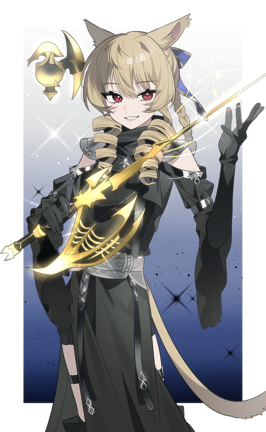warrior of light and red mage (final fantasy and 1 more) drawn by kiliko-san