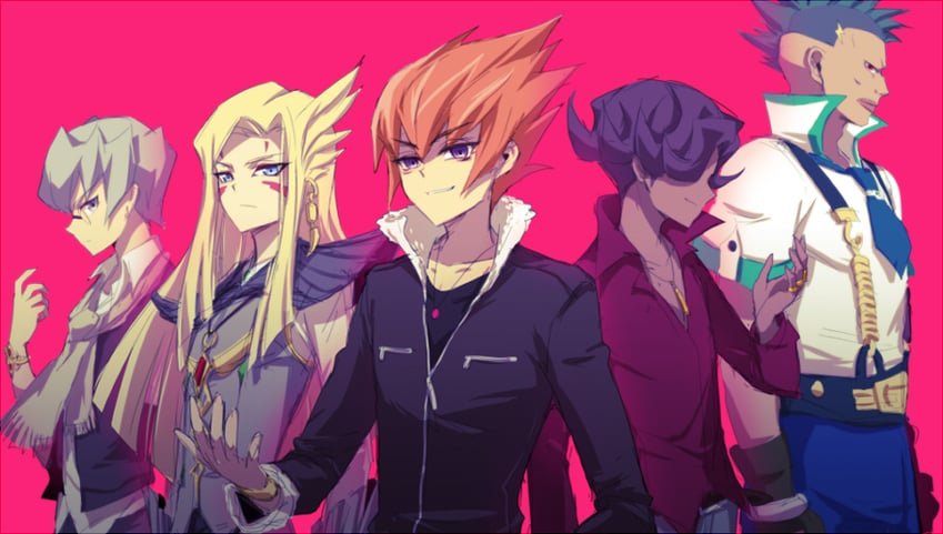 vector, mizael, arito, and durbe (yu-gi-oh! and 1 more) drawn by liusang