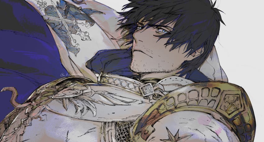 warrior of light and adventurer (final fantasy and 1 more) drawn by piyomotsu