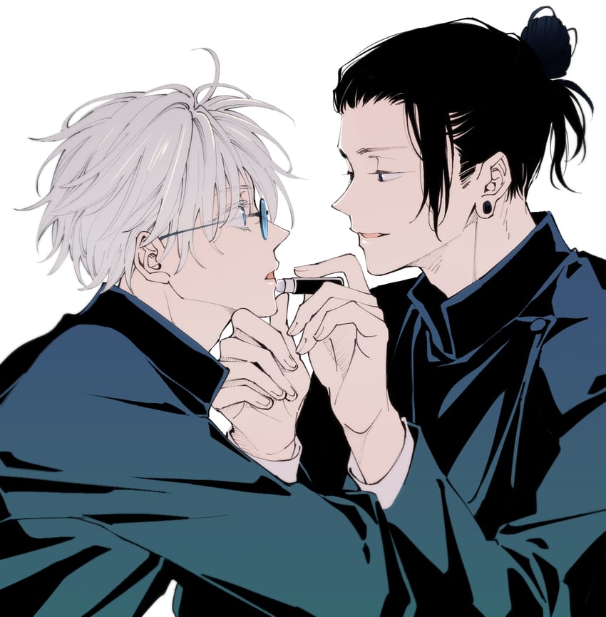 gojou satoru and getou suguru (jujutsu kaisen) drawn by u_(r_k_g_k)