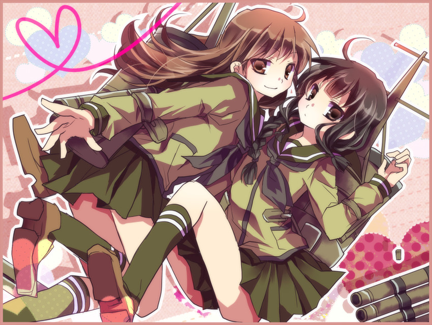 kitakami and ooi (kantai collection) drawn by sakura_(lilak_a)