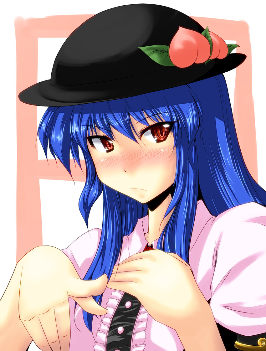 hinanawi tenshi (touhou) drawn by stiel
