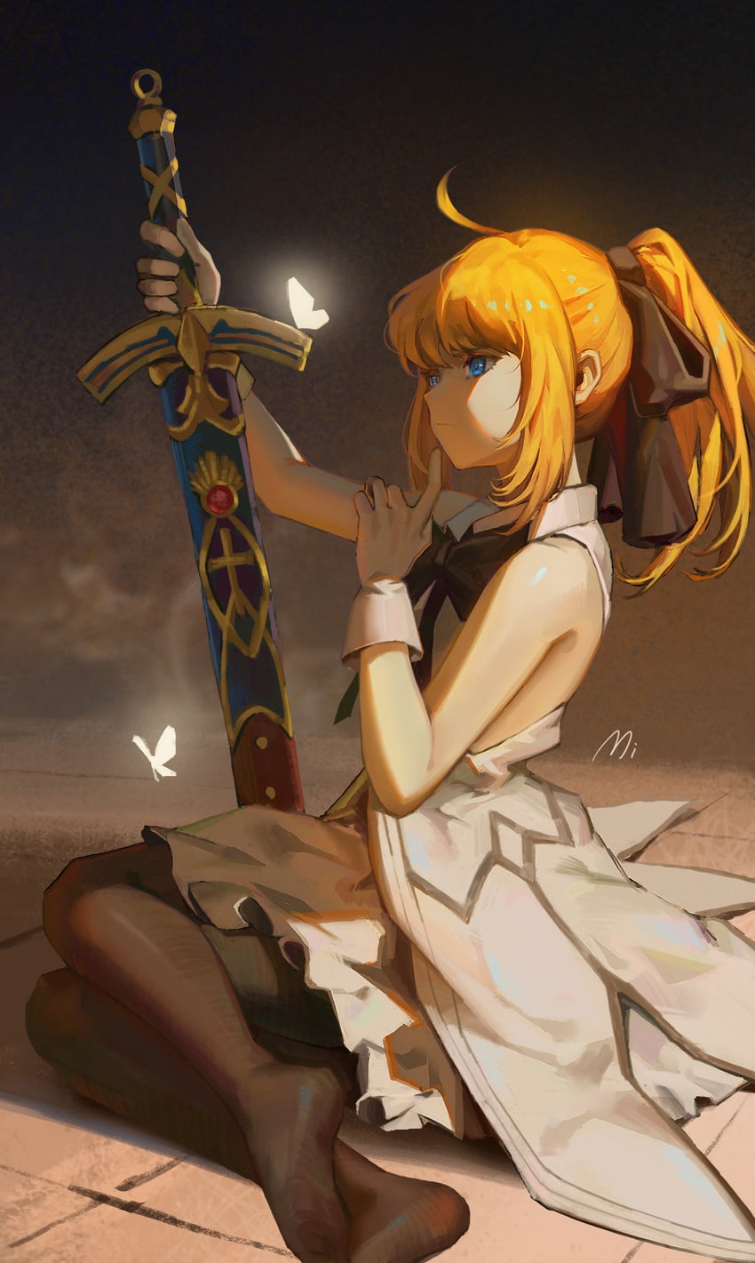 artoria pendragon and saber lily (fate and 1 more) drawn by mi_(630956686)