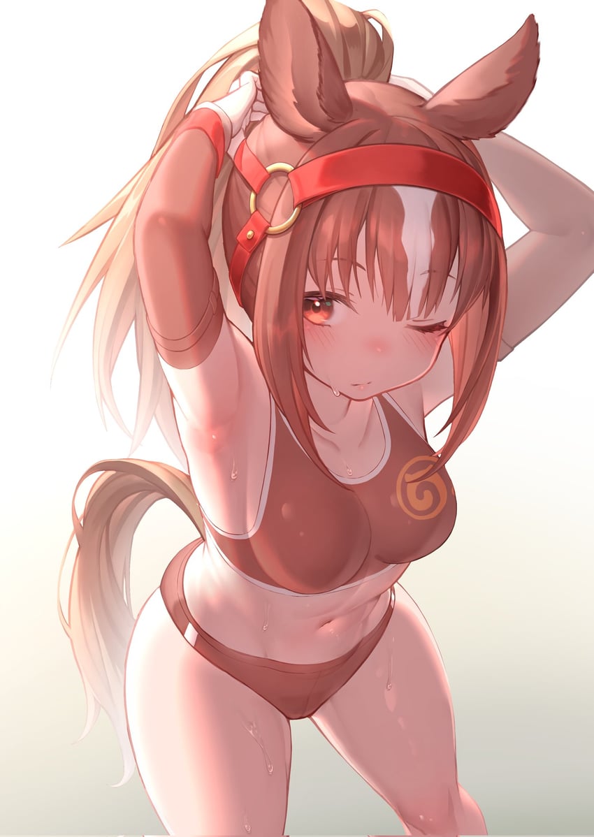 chestnut thoroughbred (kemono friends) drawn by akuma_(st.takuma)